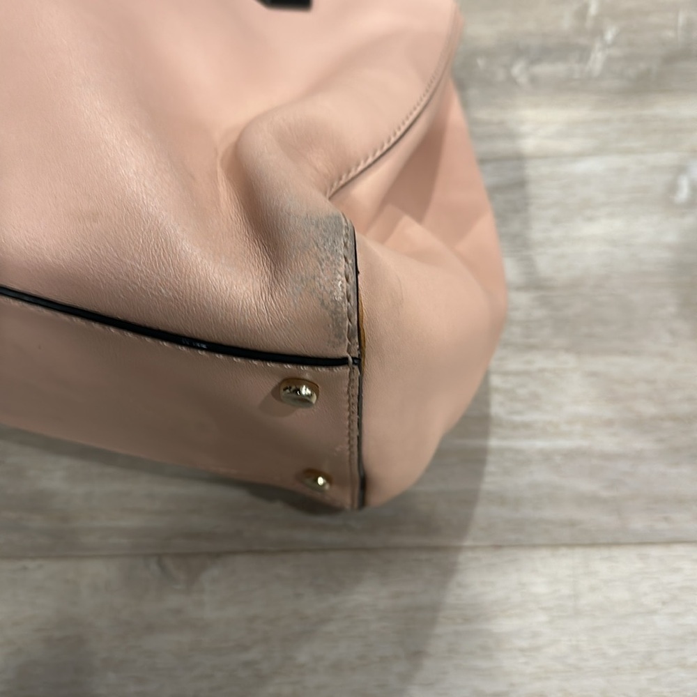 Kate Spade pink soft hobo bag, inside off-white and black bowties good used con. - Picture 2 of 8